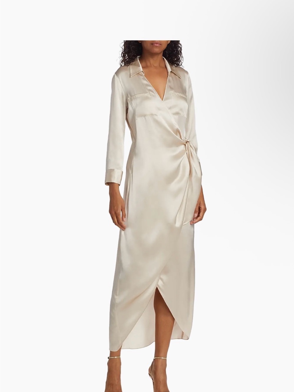 L'AGENCE Satin Wrap Chemise Dress NWT Size 2